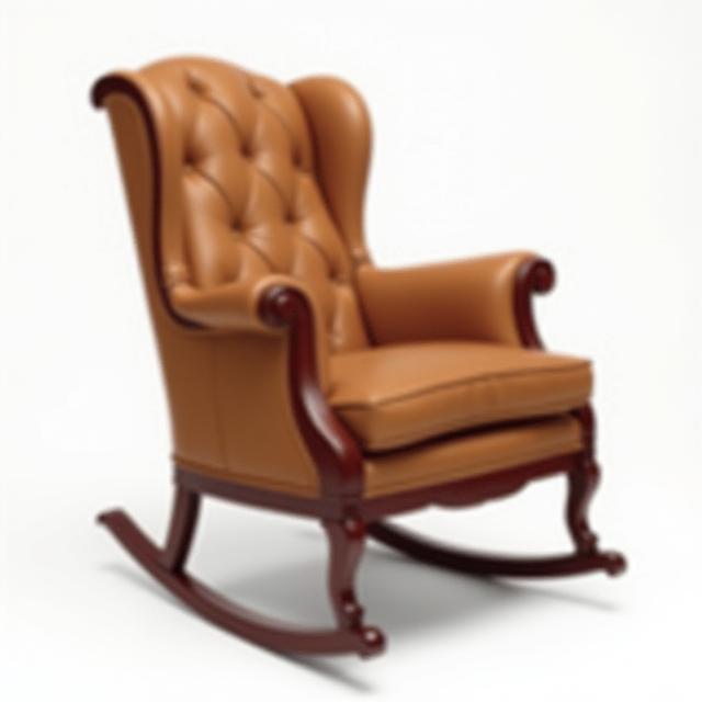 Victorian Mahogany Rocker after restoration