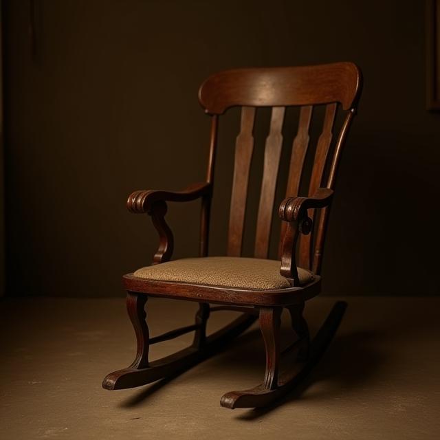 Victorian Mahogany Rocker before restoration